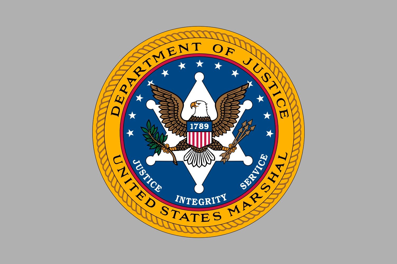Drapeau US Marshals Service variant A pour remplacer un emblème usé