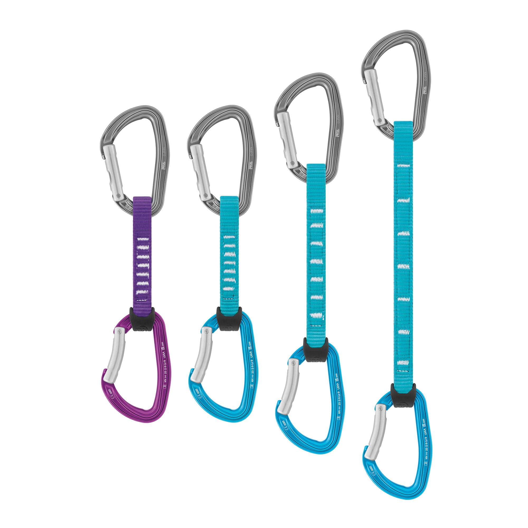 Petzl DJINN AXESS Quickdraw - Durable, Lightweight Quickdraw for Sport, Trad, and Aid Climbing - Turquoise - 17 cm