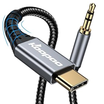 6.6ft USB C to Headphone Aux Cord, USB C to 3.5mm Car Stereo Cable Compatible with iPhone 15 Plus/15 Pro Max, Galaxy S23 S22 S21 S20 Ultra, Pixel, iPad Pro, MacBook
