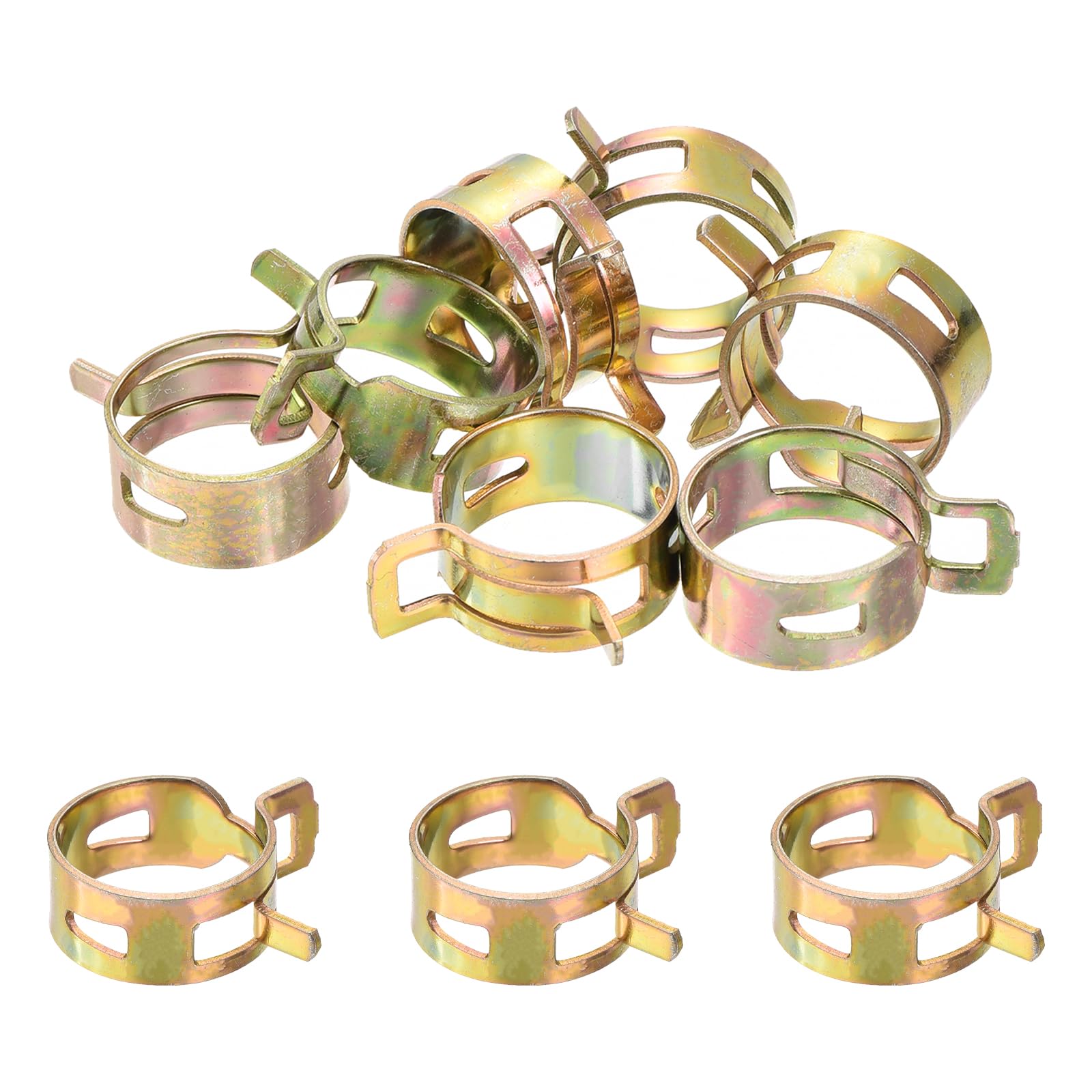 MECCANIXITY ID 18.5mm 3/4inch Fuel Line Hose Clips, Pipe Clamps,Spring Hose Clamp,Low Pressure Air Clamp, Water Pipe Air Tube Vacuum Hose Clamp