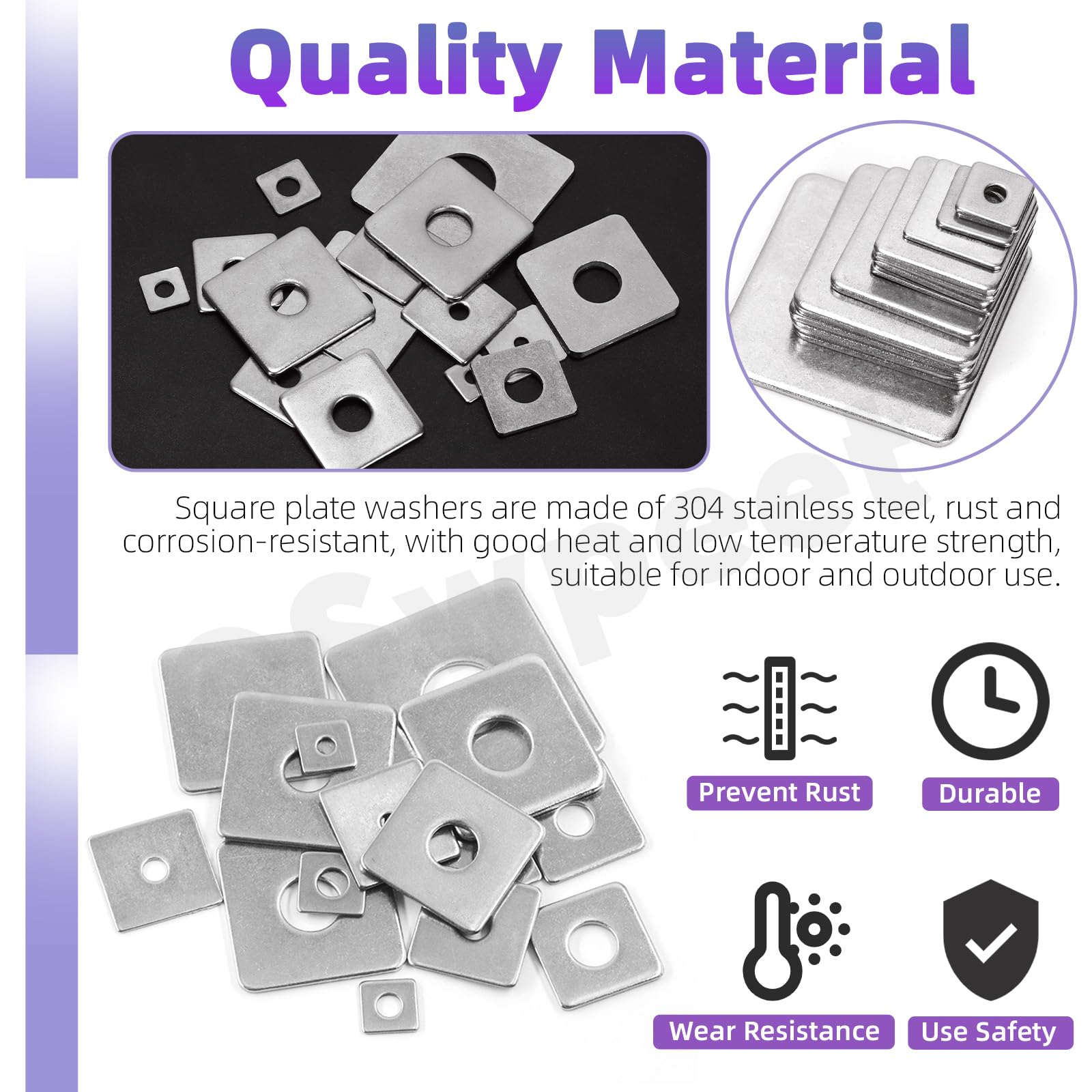 150 Tuercas Cuadradas De Acero Inoxidable,m3 M4 M5 M6 M8 M10 | Meses