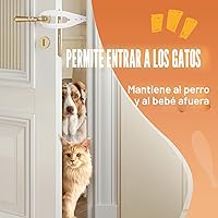 Vista 2 de TGIOW Pestillo de Puerta para Gato, 2 Piezas Tope de Puerta de Gato Pestillo de Puerta para Mascotas para Mantener al Perro Fuera de la Caja