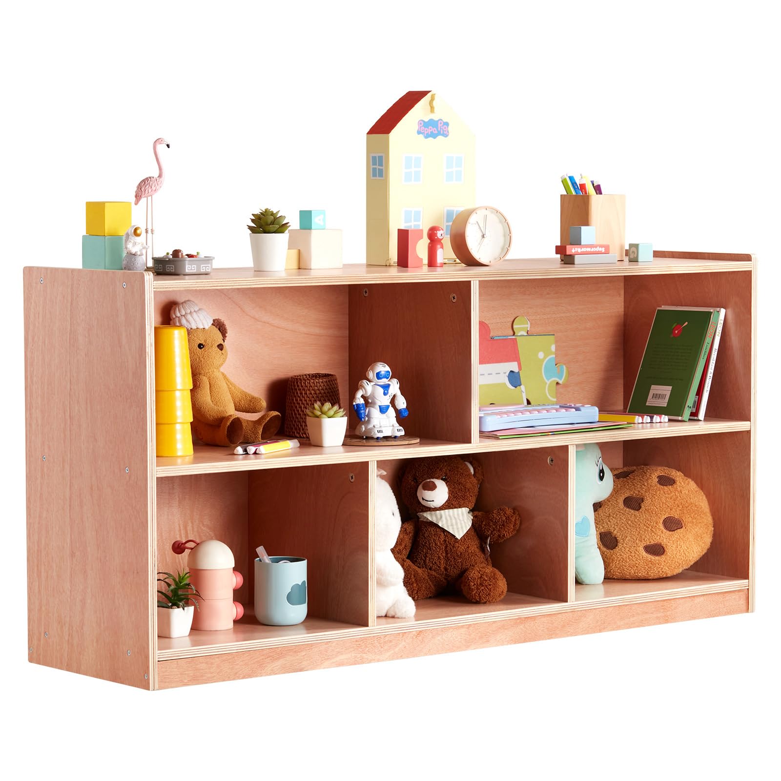 VEVOR Meuble De Rangement Jouets Enfant Avec Bibliothèque Et