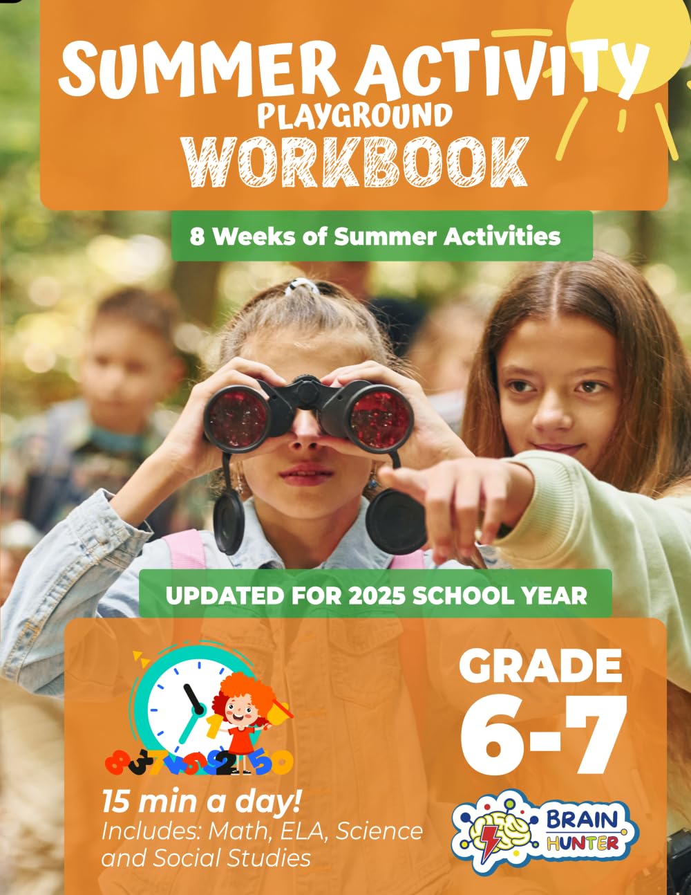 Summer Activity Playground Grade 6-7: 8 Weeks of Summer Activities - Math, ELA, Science, Reading and Social Studies