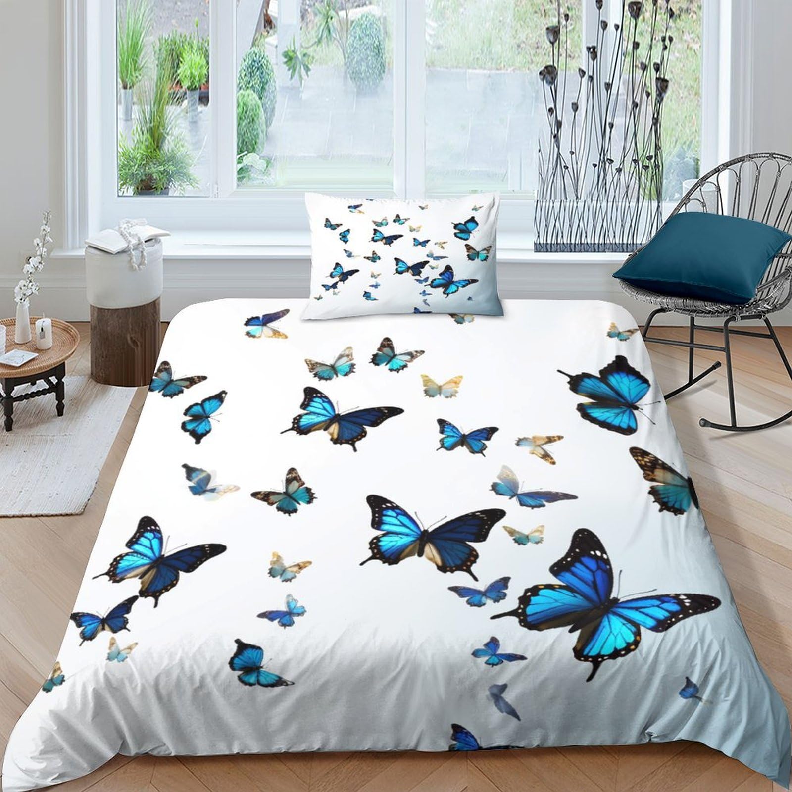 Parure de lit imprimé 3D papillon pour transformer l'ambiance d'une chambre