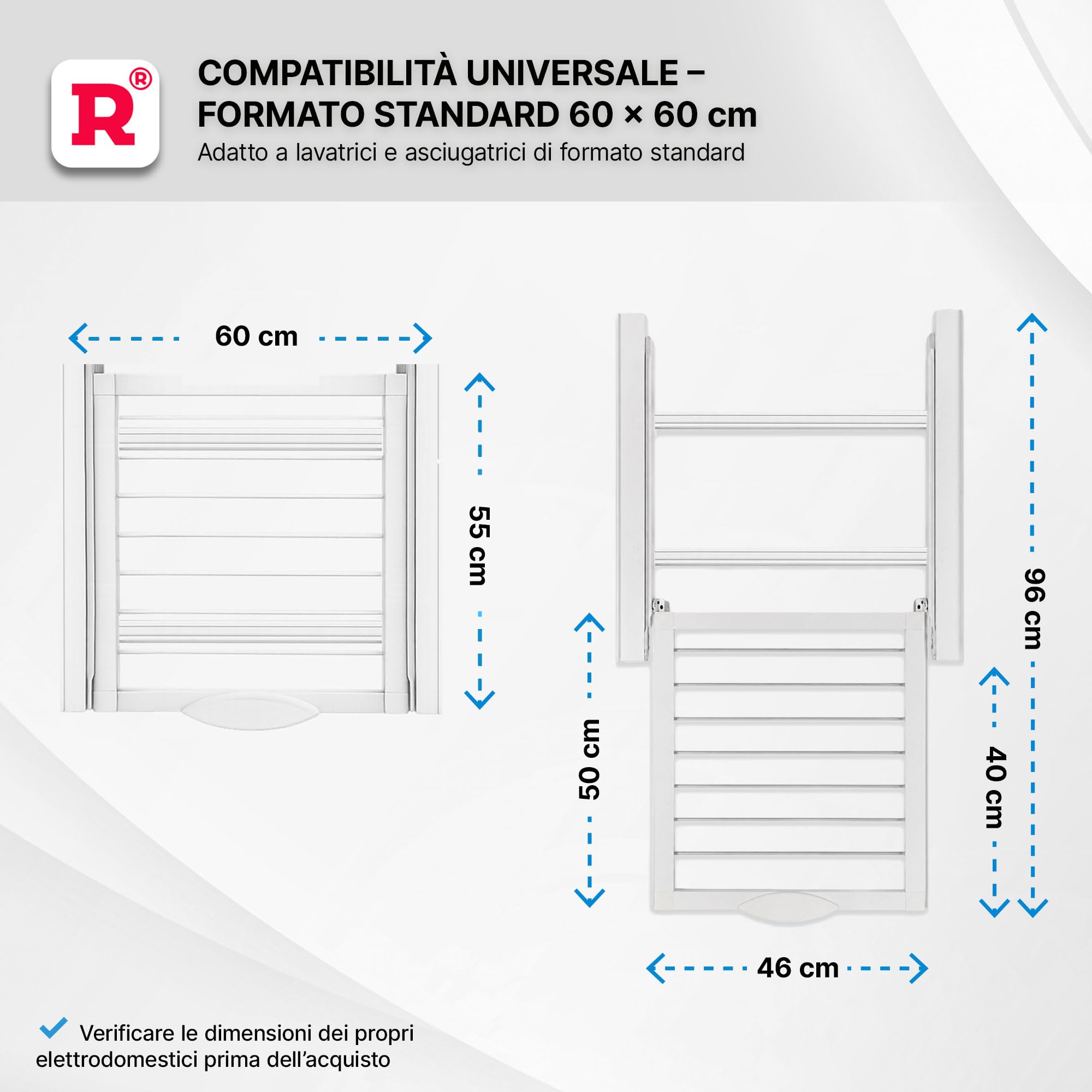 ROLLER Kappatos Kit Sovrapposizione con Stendibiancheria, 250 kg
