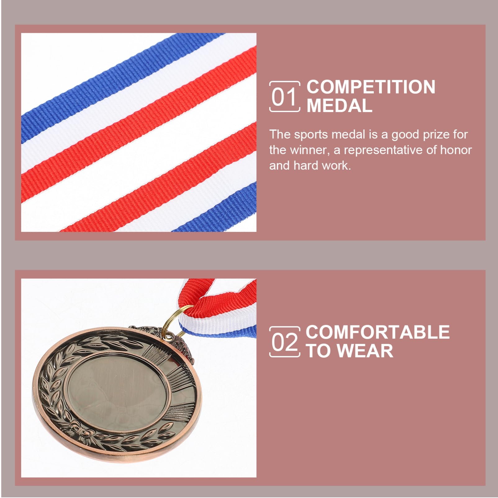 POPETPOP Medallas de Metal en Blanco para Competición Escolar 24 Piezas