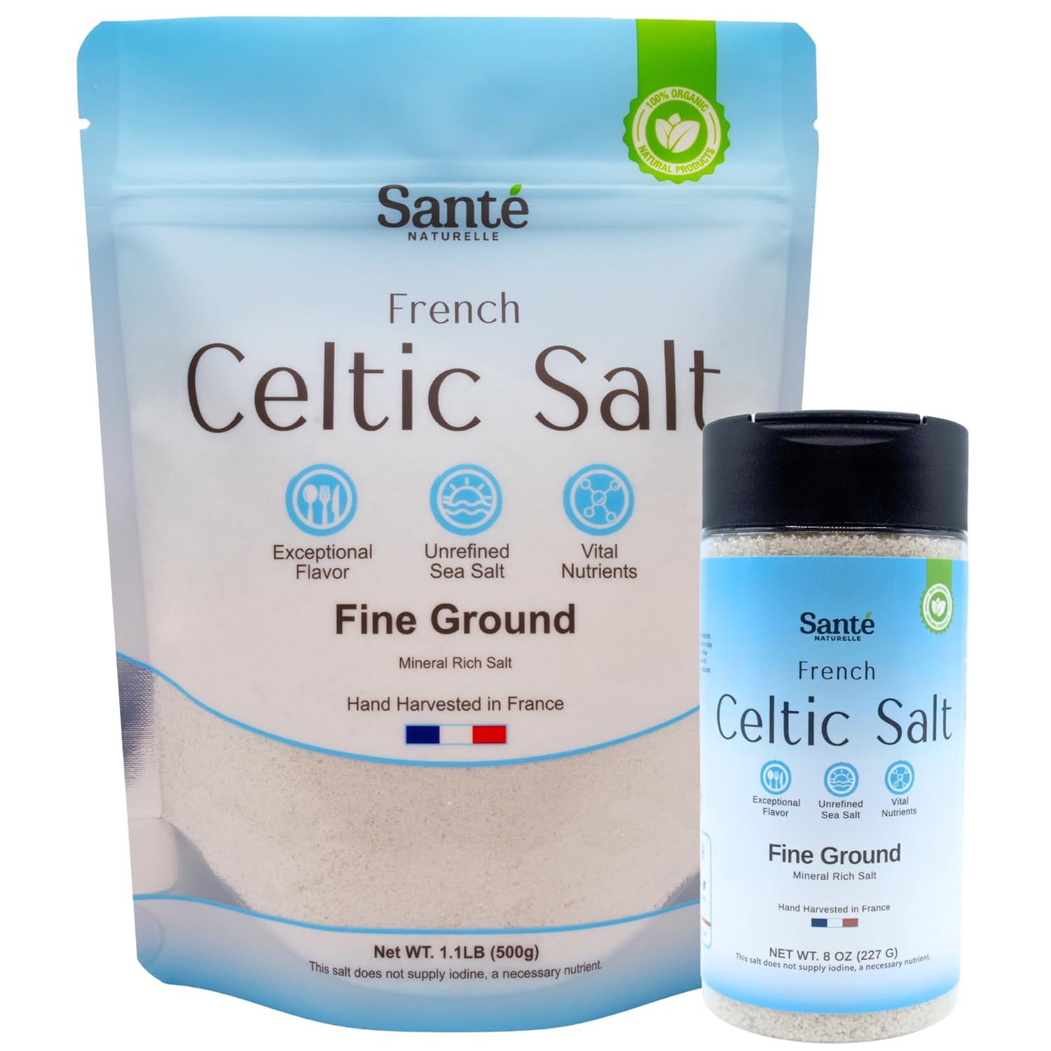 Sal Marina Orgánica Fina Sante Naturelle Pack de 2