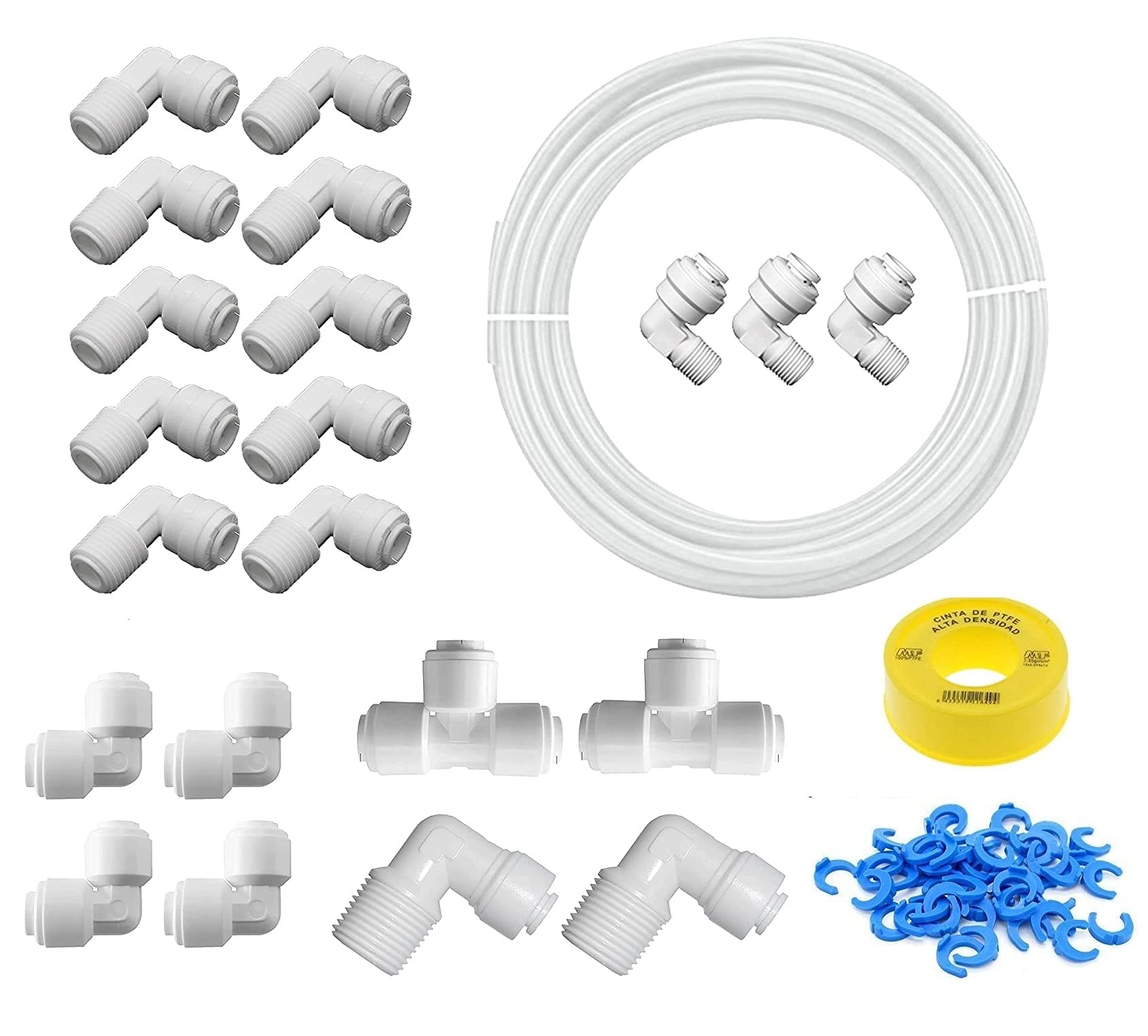 Seazone 1/4" Connector Pack Connectors Pack for RO UV UF Water Filters Purifiers
