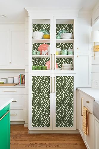 Vista 58 de HAOKHOME Papel tapiz para despegar y pegar, diseño de puntos modernos y bohemios, extraíble, para baño, color caramelo/blanco, papel de contacto