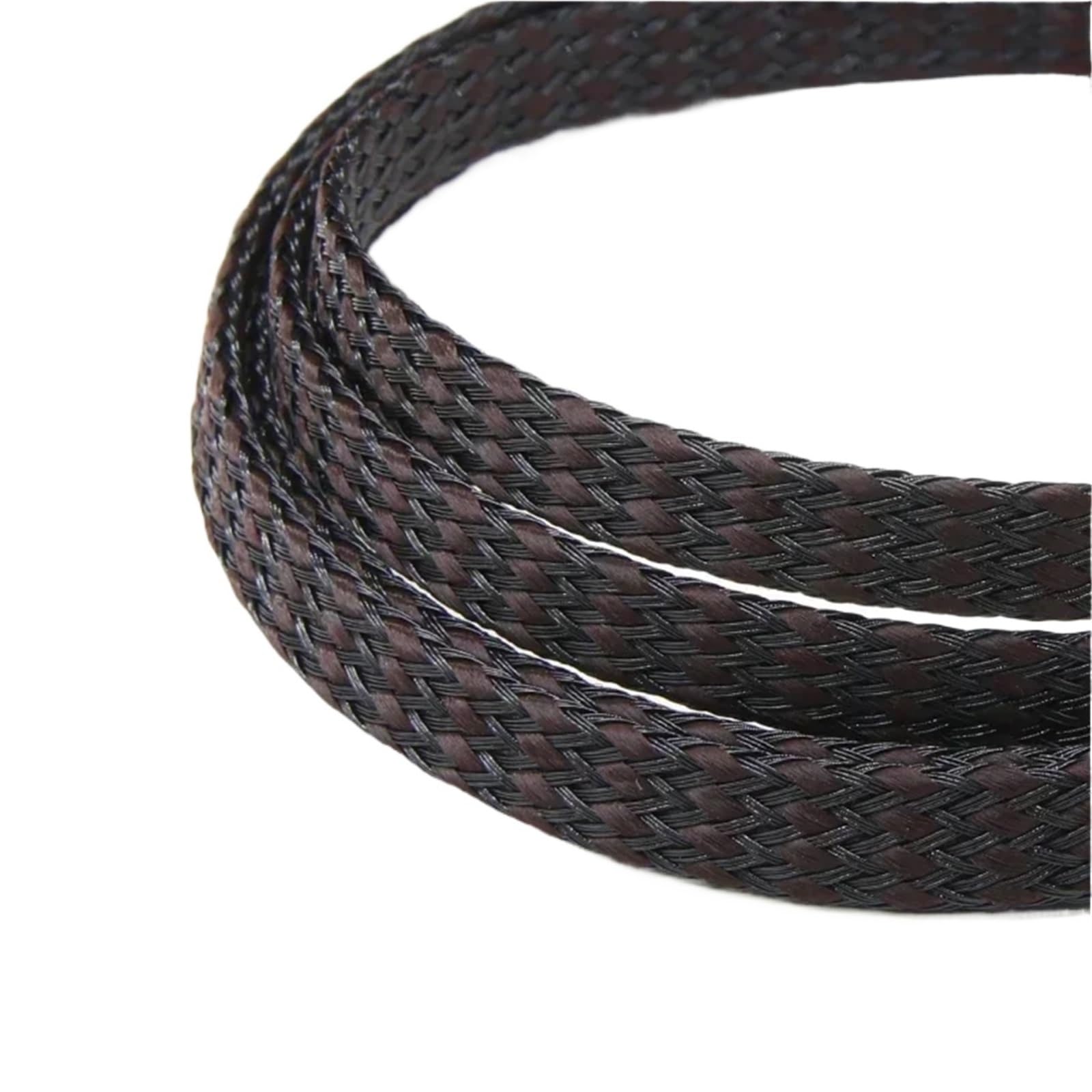 Copri Cavi Guaina for cavo da 1~50 m Treccia espansa 4 8 12 mm Avvolgicavo flessibile Guaina di protezione isolata Guaina for cablaggio(Brown Black,08mm,50 meters)