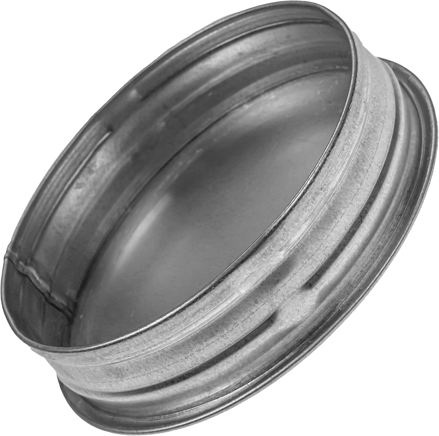 Vent Systems 6" Inch Pack of 2 Metal Tee Caps. Galvanized Steel End Cap. Dryer Duct End Cap. 6In Steel End Cap. Steel Plug 6Inch. Round Metal Duct Fitting. Reusable. 150mm