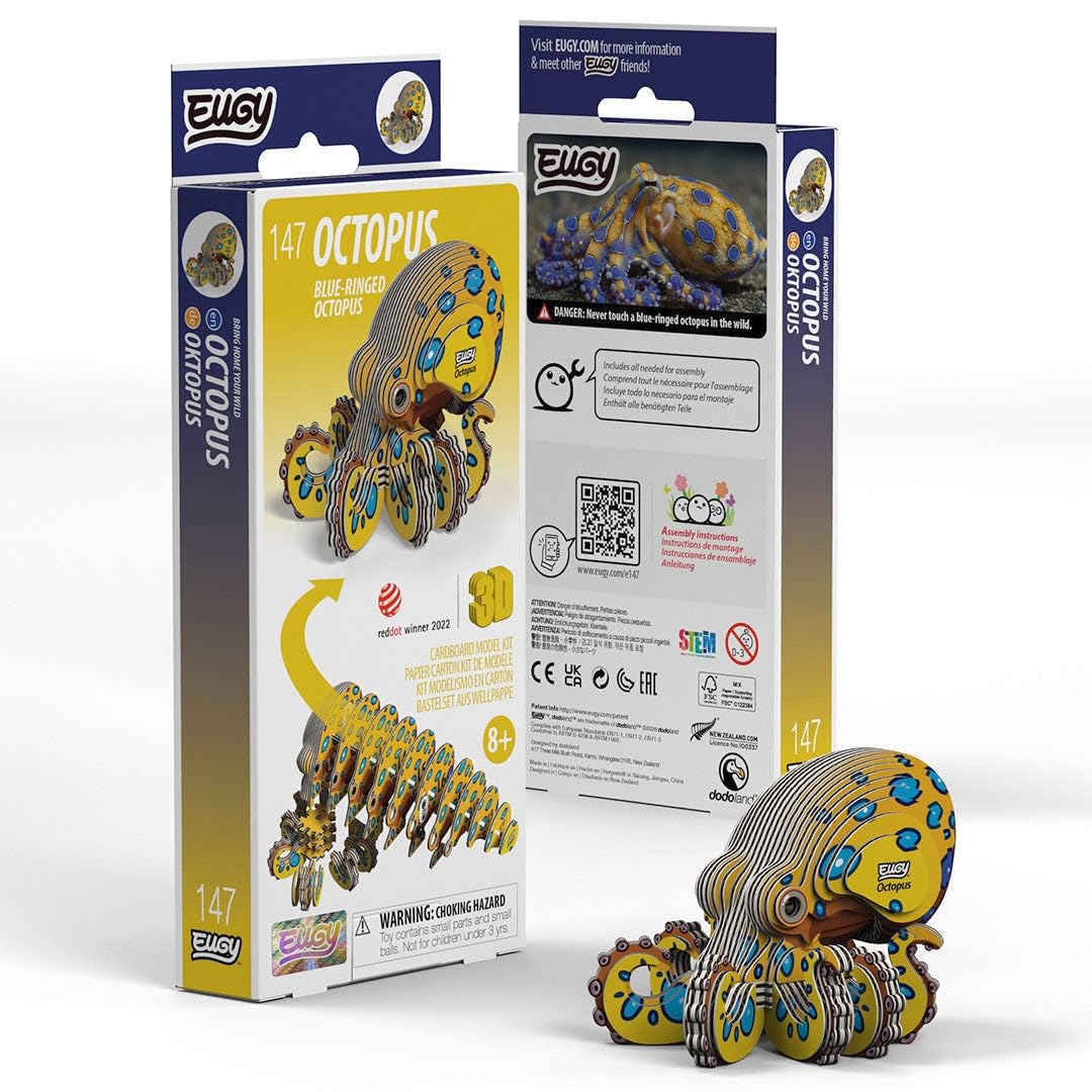 EUGY 147 Octopus Eco-Friendly 3D Paper Puzzle