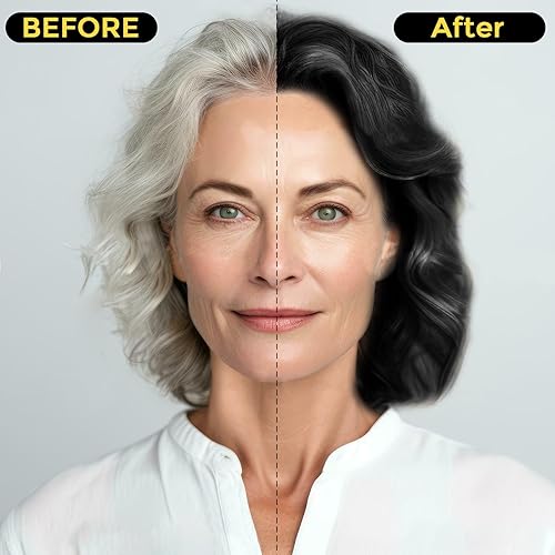 Miniatura 2 de Champú de tinte para el cabello 3 en 1 para cabello gris, ingredientes herbarios, champú natural, tinte para el cabello para mujeres y hombres