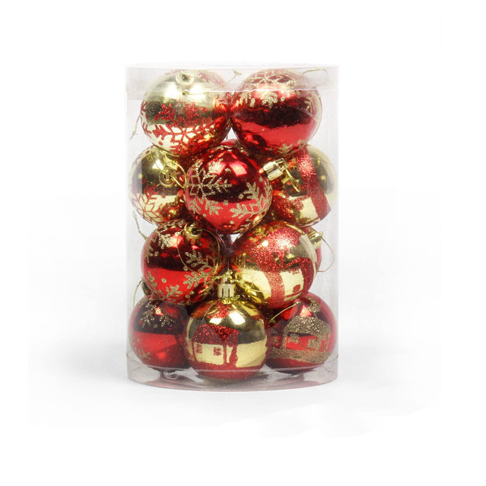 クリスマス オーナメント ツリー飾り　8cm 16個入り オーナメントツリー オーナメント 8cm 16個 セット ブラック 黒 白