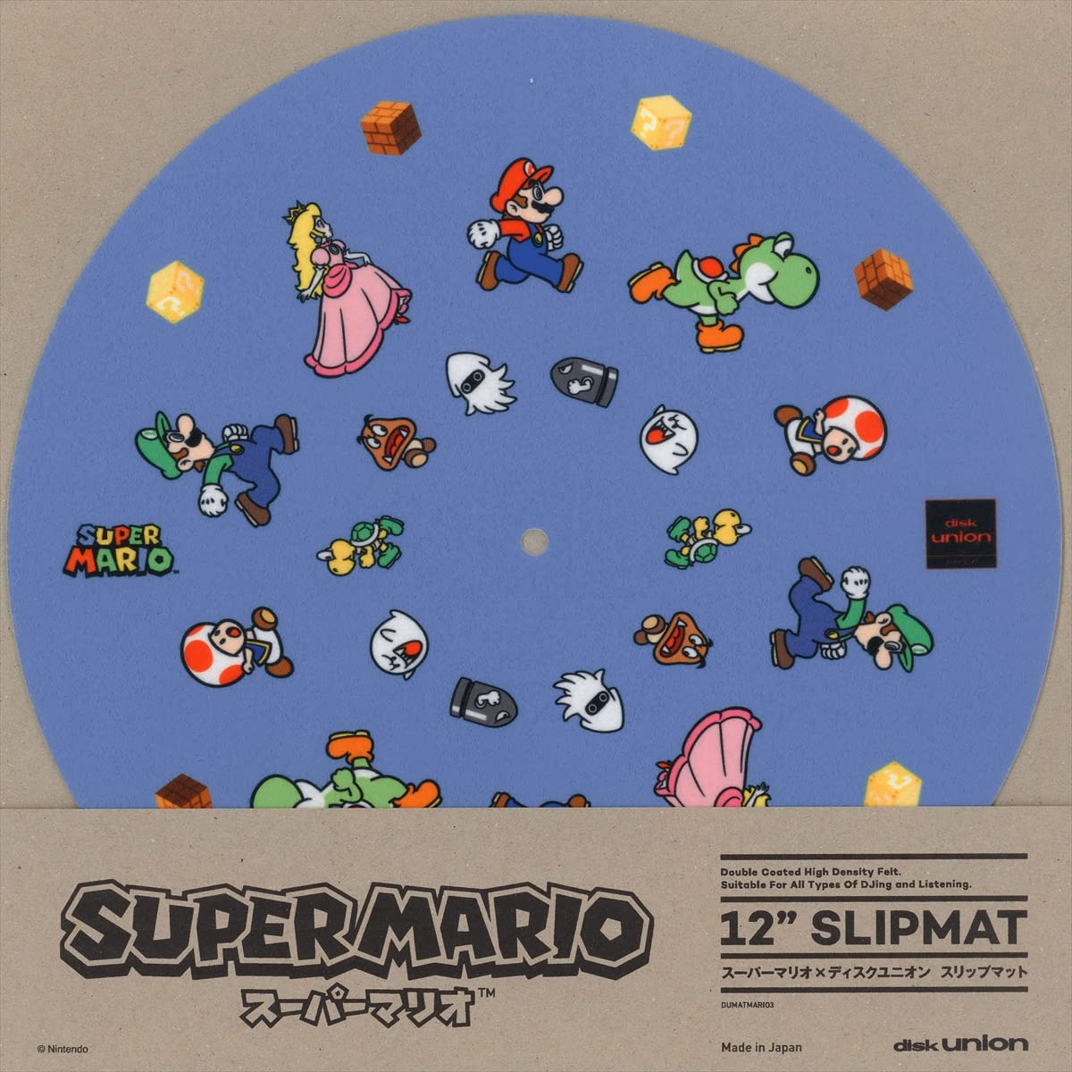 新品 ディスクユニオン スーパーマリオ 12インチ スリップマット 2色セット 新品 ディスクユニオン スーパーマリオ 12インチ スリップマット 2色