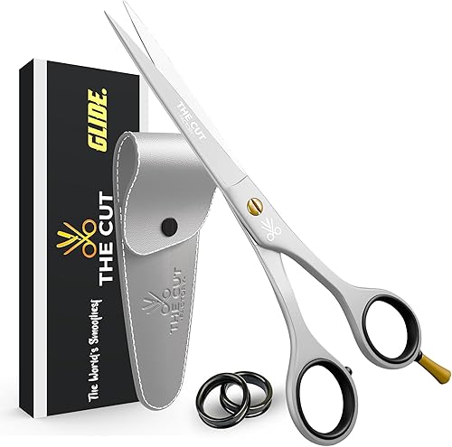 Miniatura 10 de The Cut Factory® Tijeras de Cabello de Lujo Negro Mate de 6.5 Pulgadas – Tijeras de Barbero de Acero de Alto Carbono Ultra Afiladas para Hombres