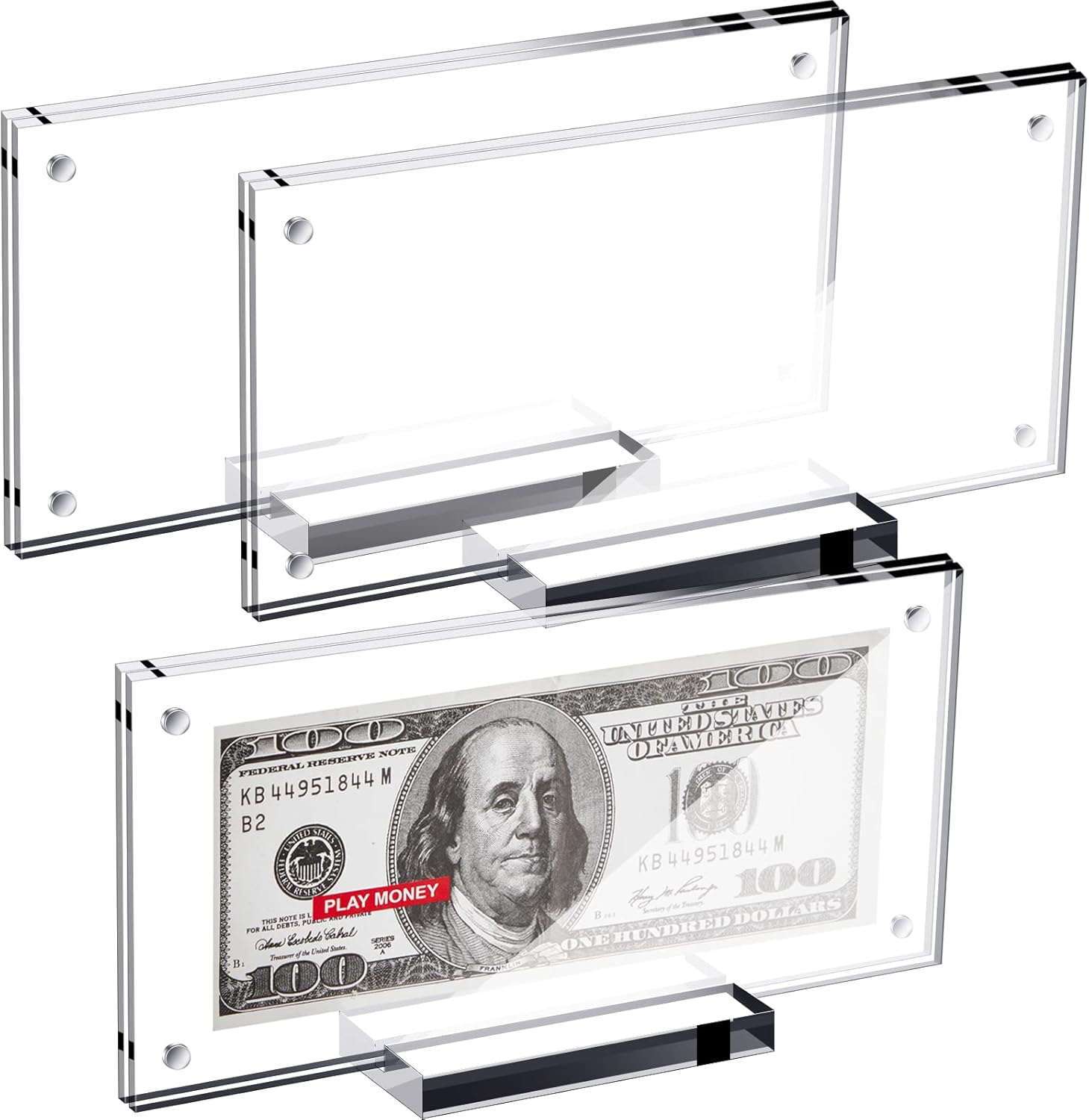 Dollar Bill Holder Acrylic Display Dollar Case Currency