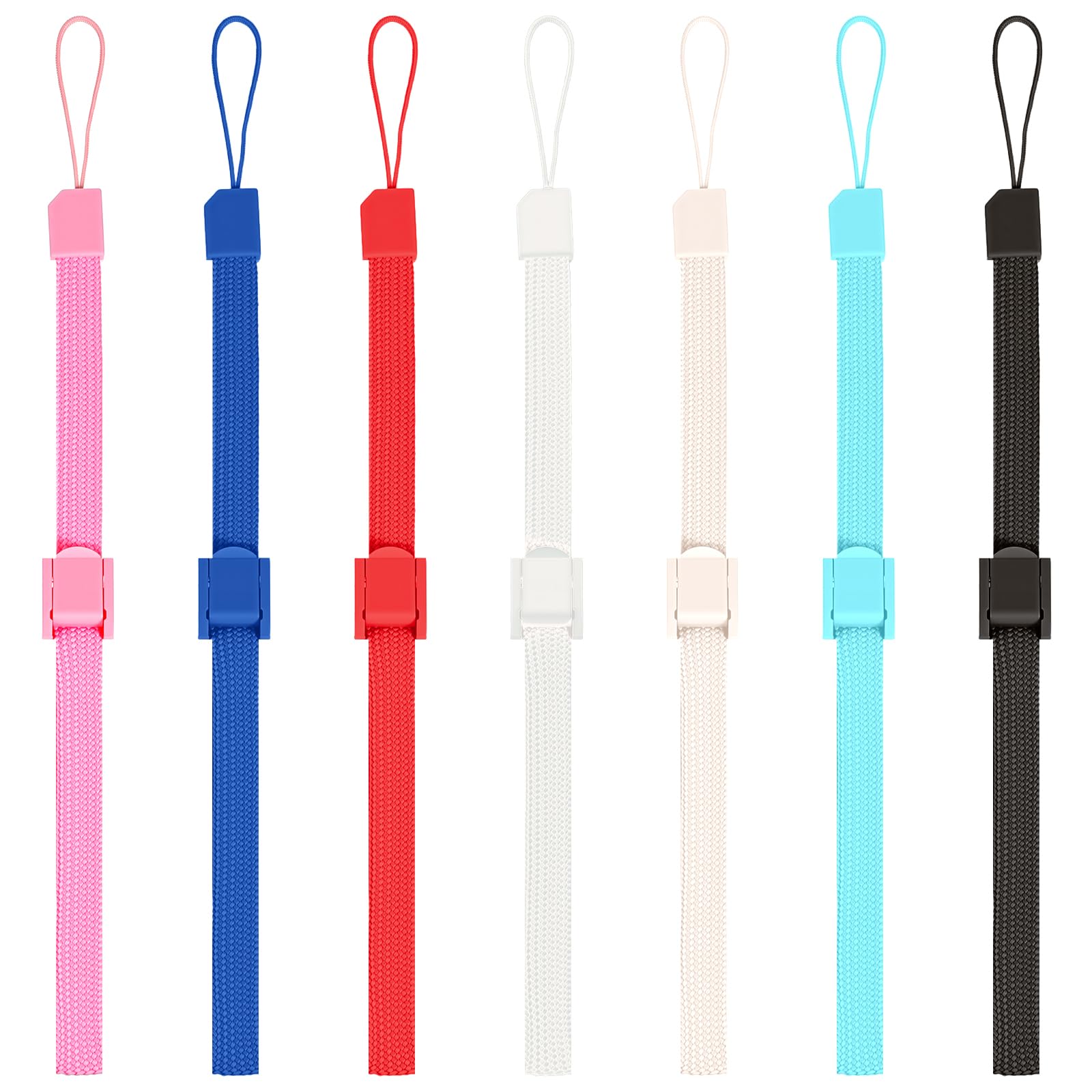 7 PCS Hand Wrist Strap, Adjustable Phone Lanyards for Wii Remote Multi Purpose Wristbands Phone Strap Wristlet Wristband with Lock for Wii Remote Controller, MobilePhone, Mp3, Digital Camera-image-27