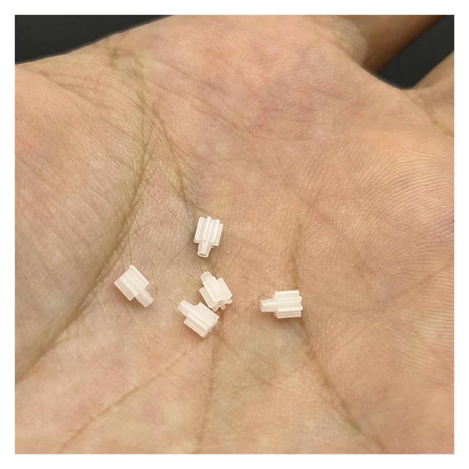 Engrenage en plastique de 0.3M, dents 7/9T, arbre de 0.8mm/1mm, micro tasse creuse, pignon de transmission de moteur, 5 paquets(7 Teeth 0.8mm)