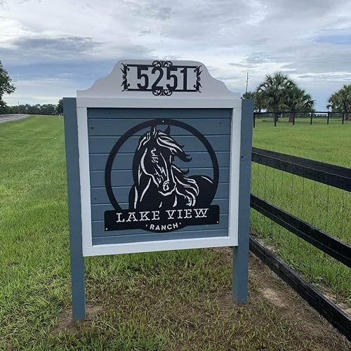 Miniatura 6 de RealSteel, Custom Metal Sign, Personalized Horse Stable Signs, Farmhouse Wall Decor, Family Name Art, Custom Name, Porch, Patios, Gift