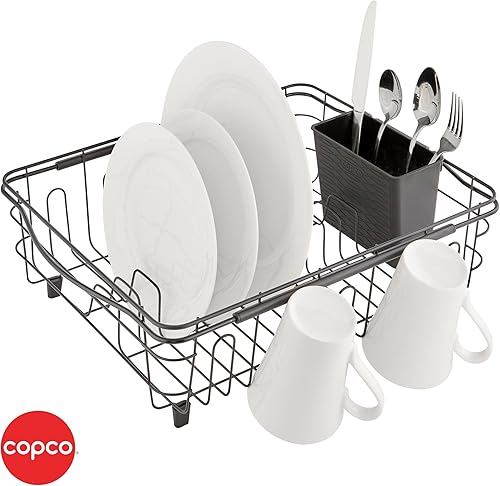 Miniatura 5 de Copco Escurridor de platos multiusos 3 en 1 para encimera, sobre el fregadero o en el fregadero con brazos expandibles para adaptarse a fregaderos