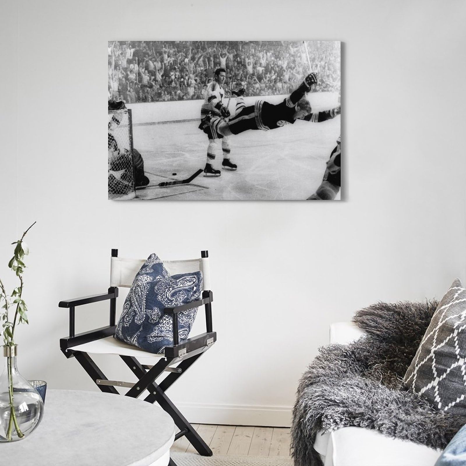 SEQ Bobby Orr The Flying Goal Art Hockey Greats Poster Wall Art