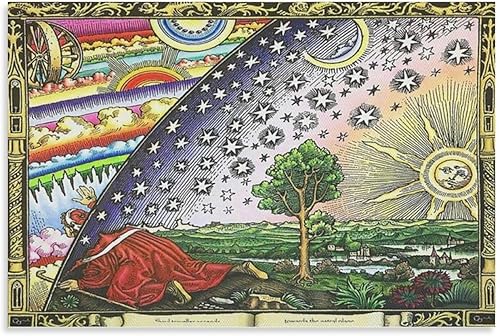 Miniatura 1 de BETSON The Flammarion Grabado 1888 Firmament Dome Flat Earth Póster de lienzo para decoración de pared, pinturas para sala de estar, dormitorio, 24