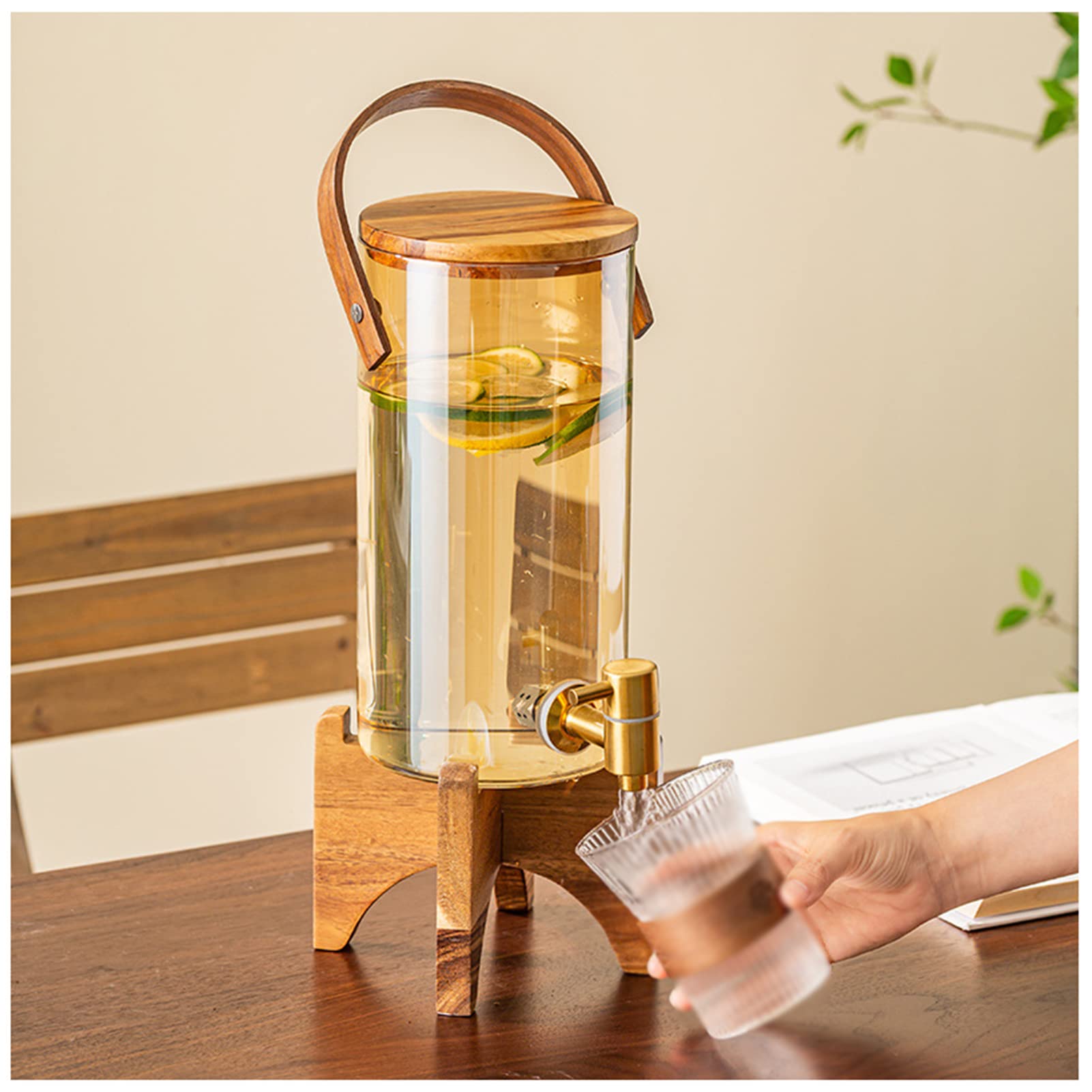 Dispenser per bevande con supporto, dispenser per bevande calde o fredde, perfetto per feste all'aperto e uso quotidiano