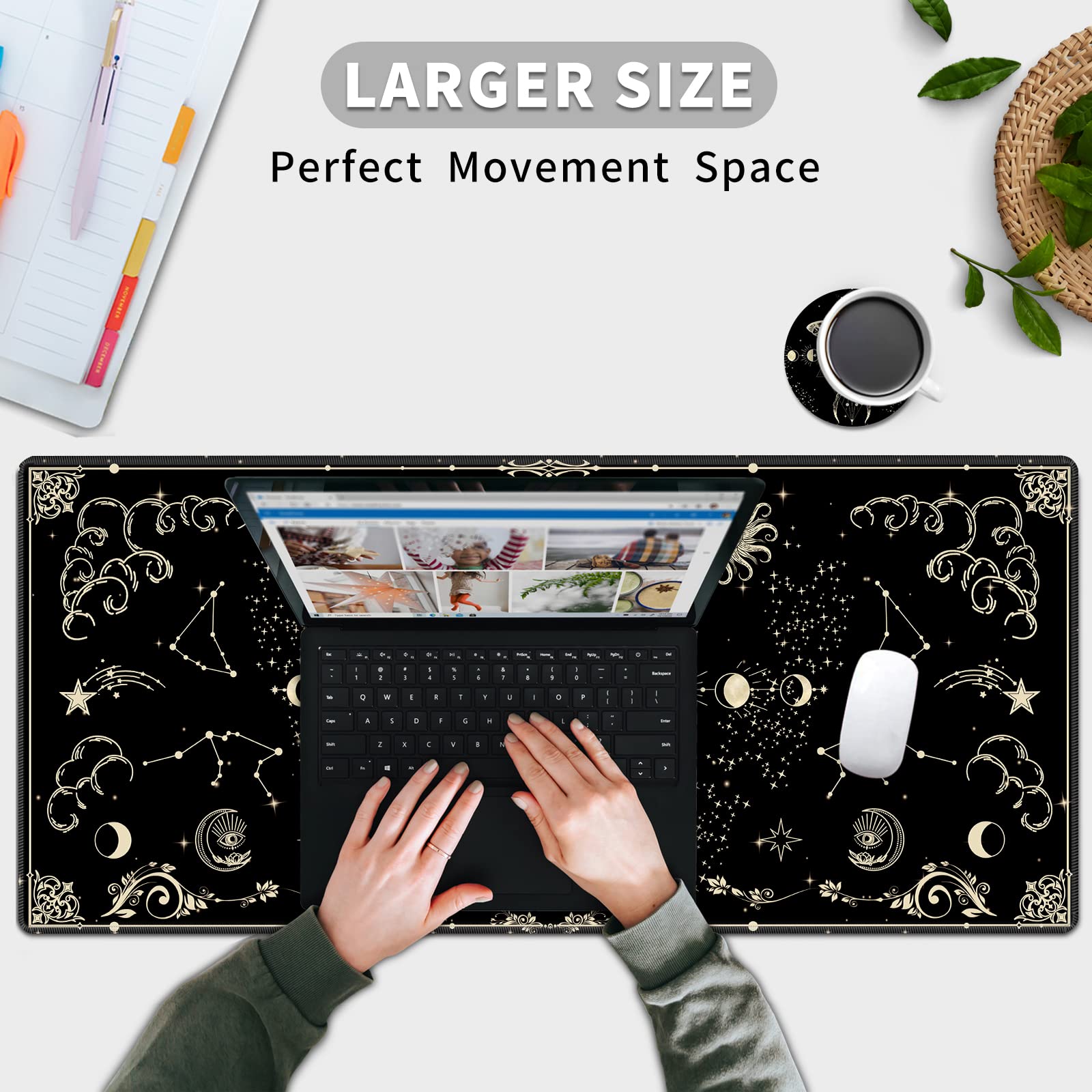 トウリ　マウスパッド Amazon.co.jp: EDGFRTOIO 大型ゲーミングマウスパッド 魔女 蛾 ムーン