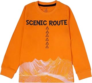 KiddoPanti Boys Cotton New York City Printed Full Sleeve Round Neck Casual Tee Price In India