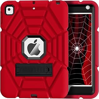 Grifobes for iPad Mini 5 Case 2019, for iPad Mini 4 Case 2015 for Kids, Heavy Duty Shockproof Rugged Case Cover with Stand, Protective Case for iPad Mini 5th/4th Generation 7.9 inch (Red+Black)