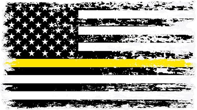 Stickios 911 Dispatcher Thin Yellow Line Decal Bumper Sticker - Made in USA