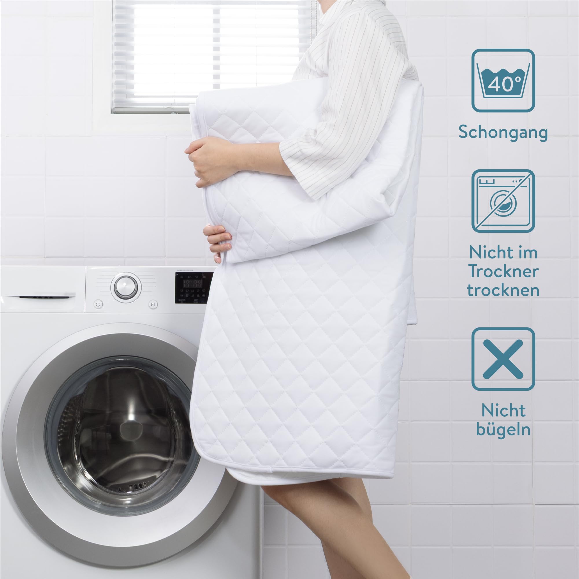 JEMIDI 2er Set Matratzenschoner gebürstet wasserdicht - 90 x 200cm - 2X Matratzenschonbezüge für 90 x 200cm Matratzen - 2er Pack Spannbettlaken Schoner für Inkontinenz
