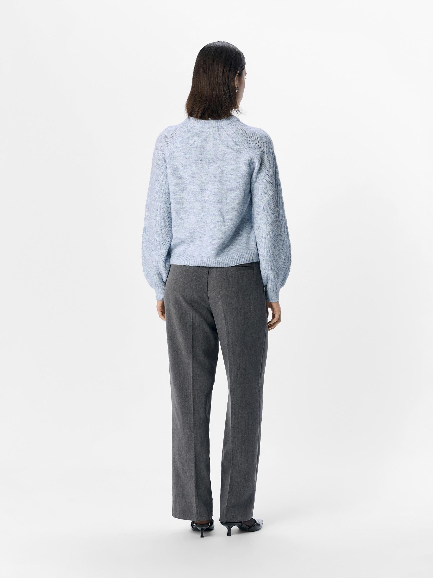 Object Objflora Re L/S Knit Pullover Noos Maglione Lavorato a Maglia Donna