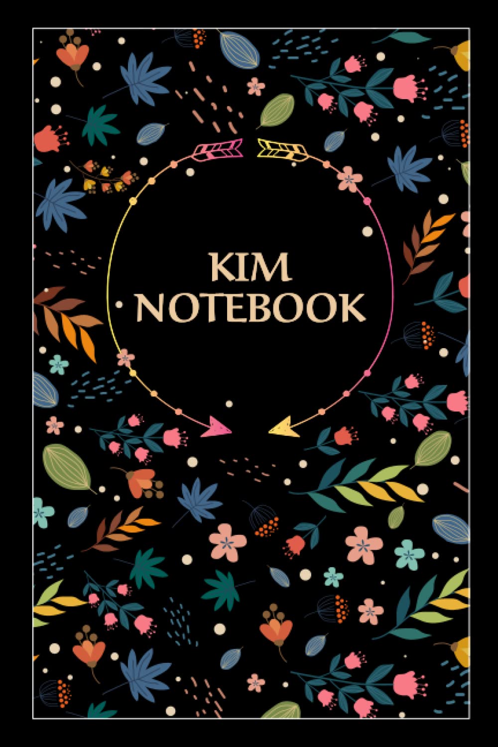 Kim Notebook: Floral Journal Gift for Kim, 100 pages, Timeline, 6"x9", Matte Finish