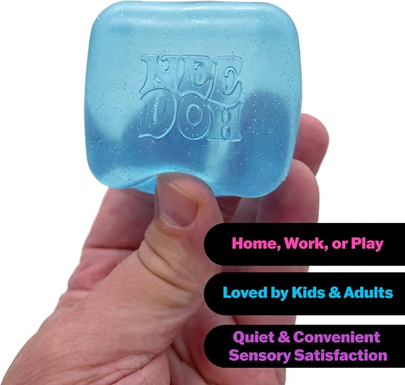 Schylling NeeDoh Nice Cube -Sensory Squeeze Toy with Super Solid Squish - 2.25 Cube - Pink