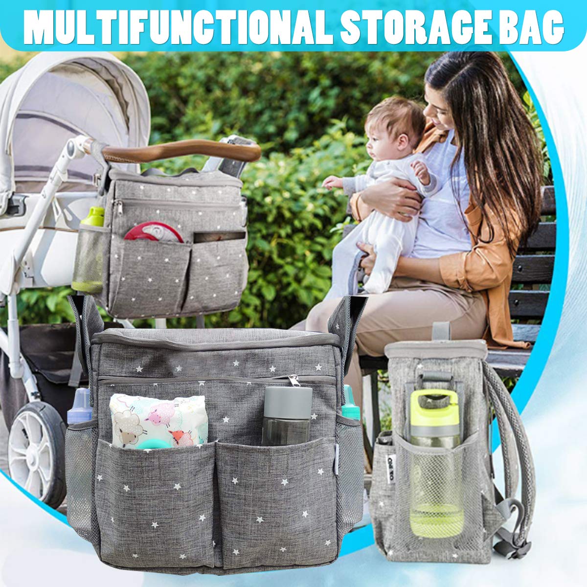 Sac De Rangement Pour Bébé Porte-Biberon Pour Bébé Avec Poussette Et Organisateur