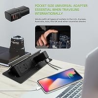 Vista 2 de Adaptador USB universal dual funciona para Motorola Moto E para poder y viajes en todo el mundo entre EE. UU./EU/CN/AUS/NZ/Reino Unido