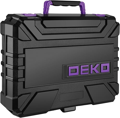 Miniatura 24 de DEKOPRO Juego de taladros: juego de herramientas con taladro inalámbrico azul de 8 V, kit de herramientas para el hogar con taladro, kits