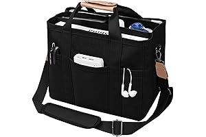 Canvas Tote Bag, Women's Large Crossbody Shoulder Handbag, Canvas Multi-Pocket Everything Tote Bag