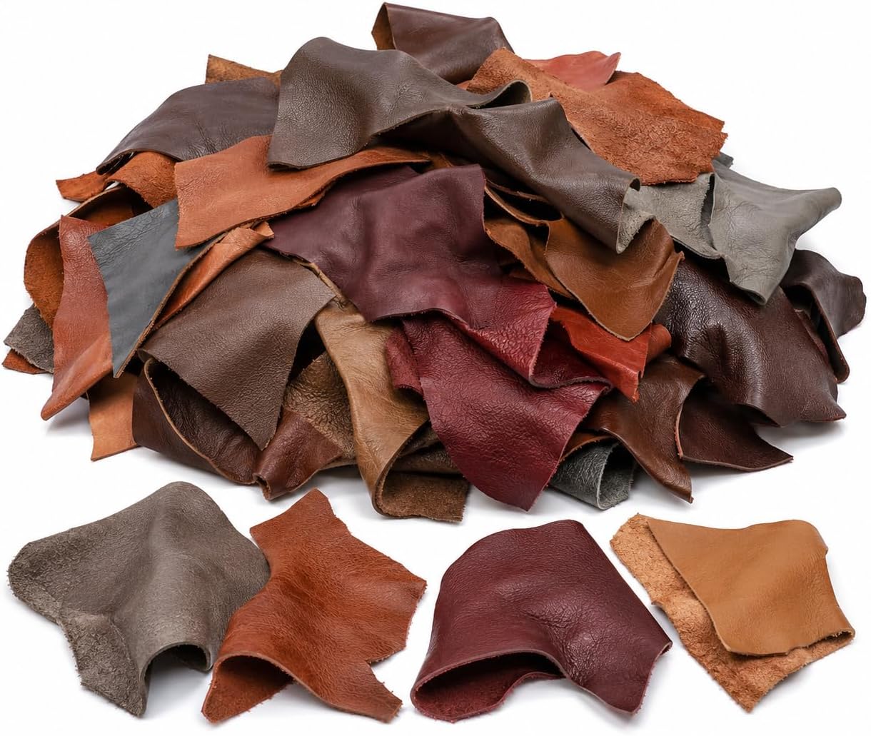 REED Leather Scraps from Garment Leather Cutting (5 lbs - No Black) image 4
