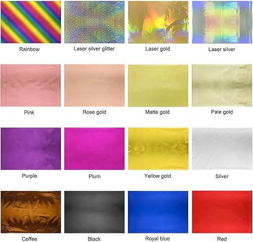 Miniatura 3 de Briartw Papel de Aluminio para Estampado en Caliente de 20x29cm, Paquete de 50 Hojas, Papel Reactivo al Toner, Papel de Estampado en Caliente para