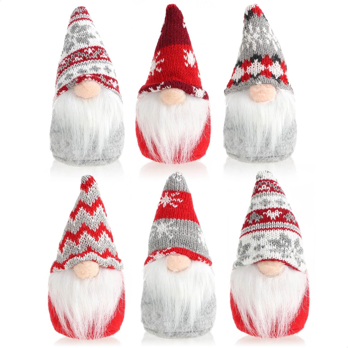 Weihnachtsmann Anhänger Set - 6 Skandinavische Weihnachtsfiguren Für Den Baum