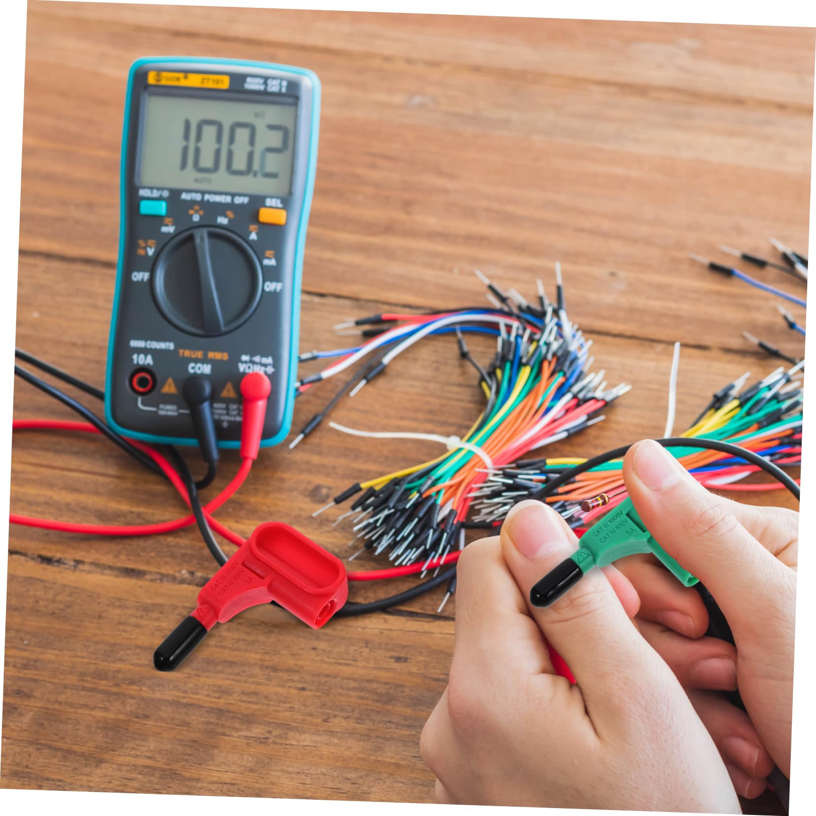 Gadpiparty Lot de 15 sondes de test magnétiques avec fiche banane, sans soudure, pointes de test pratiques pour multimètre, convient pour l'électronique et les applications automobiles