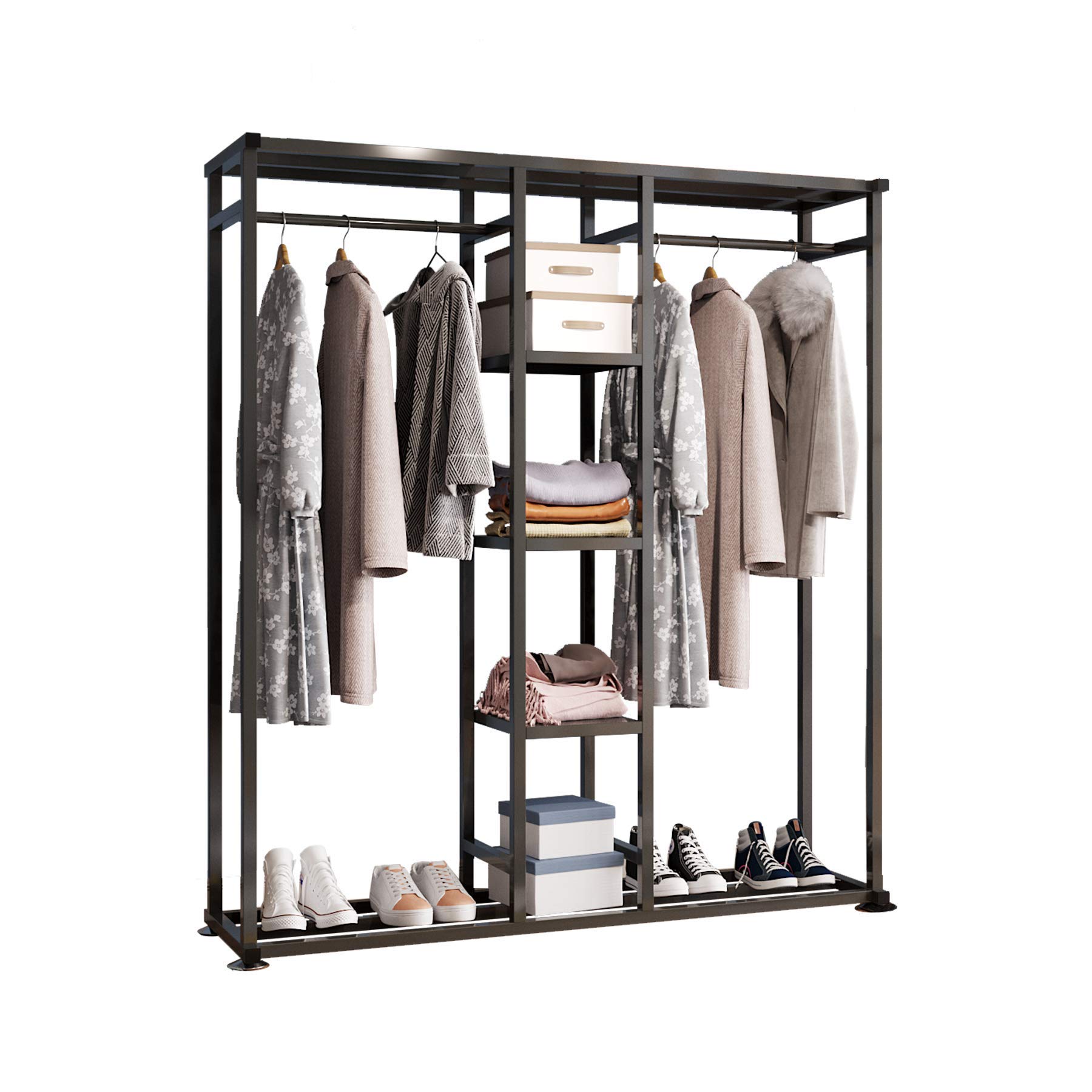 Buy UDEAR Metal Garment Rack,Freestanding,Open Wardrobe Closet Storage Organizer,Large Armoire