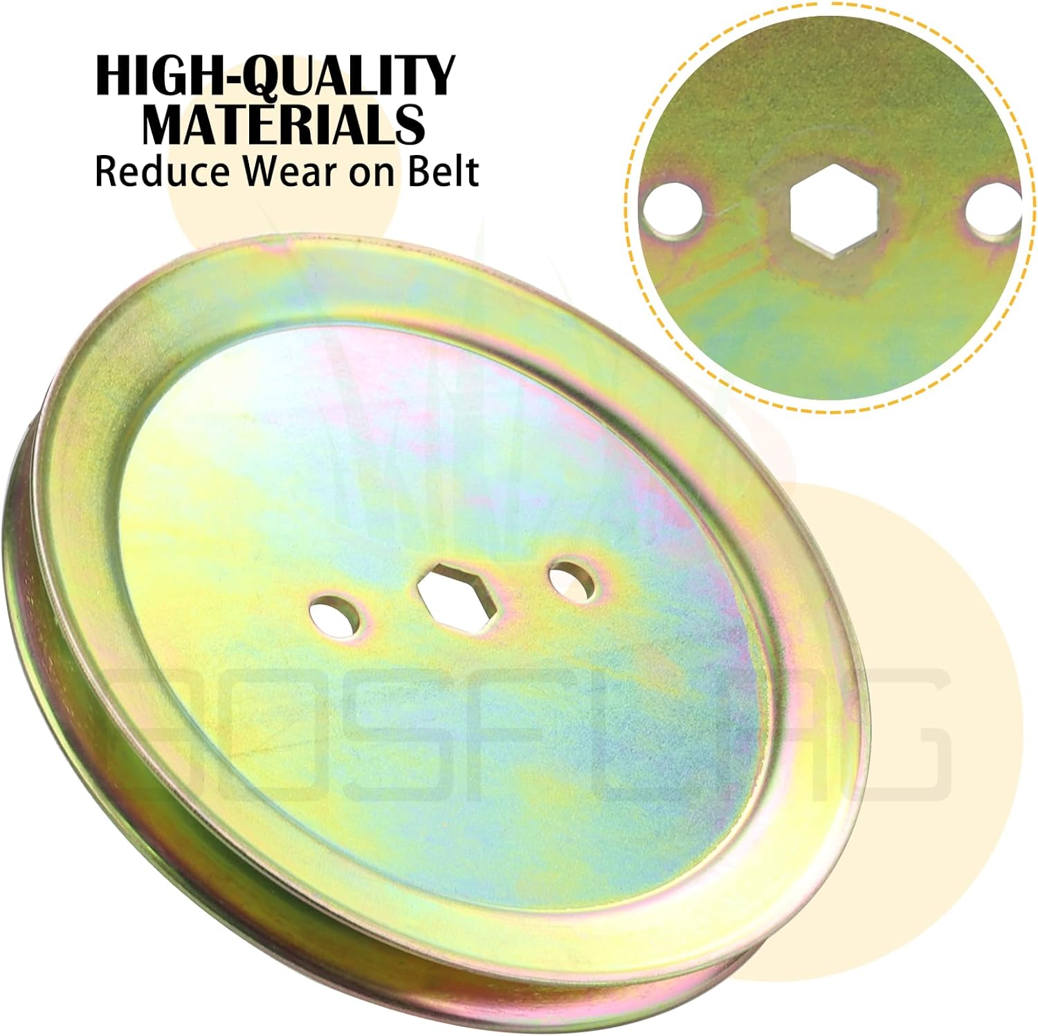 3 Pack GX20367 John Deere Pulley Replaces John Deere GX20367 Pulley GX20367 Spindle Pulley, UC23728 for John Deere D110 Parts, John Deere L110 Parts, D105, D110, D130, LA110, LA115 Tractors