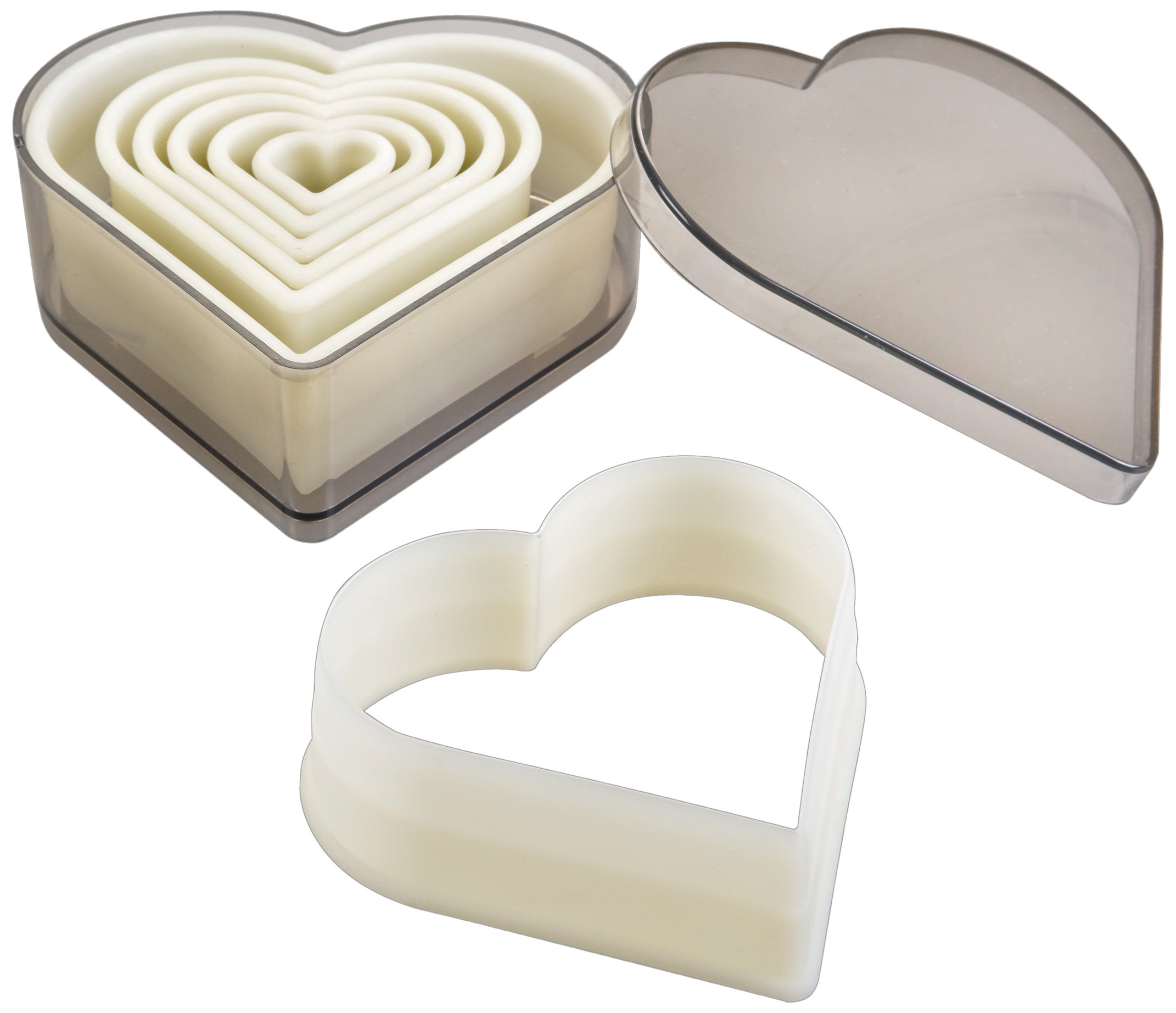 IBILI Set 7 Coupe-Pate Nylon Coeur Lisse 2 A 11 Cm
