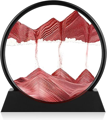 Imagen artística de arena en movimiento  Decoración de pintura de arena movediza 3D de vidrio redondo 3D de mar profundo  Decoración relajante del