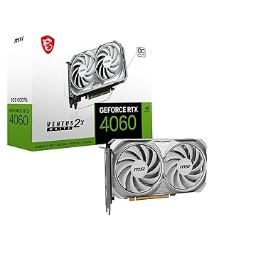 Placa de Vídeo MSI RTX 4060 VENTUS 2X OC WHITE, 8GB, GDDR6 912-V516-030